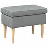 vidaXL Taburet Gri deschis 55 x 35 x 41 cm Poliester