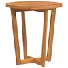 vidaXL Masă laterală de grădină rotundă &Oslash;70x75 cm, lemn masiv de acacia
