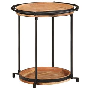 vidaXL Masă laterală, &Oslash;55x60 cm, lemn masiv de acacia