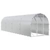 vidaXL Căsuță pentru pui Argintiu 800 x 200 x 200 cm Oțel Galvanizat