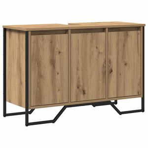 vidaXL Dulap pentru Chiuveta de Baie Stejar Artizanal 91 x 35 x 60 cm