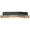 vidaXL 7 buc. Set de canapele de exterior Poliester Alb