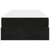 vidaXL Cadru de pat cu saltea cu saltea 2 pcs Negru Catifea