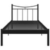 vidaXL Cadru de pat, negru, 90x200 cm, metal
