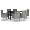 vidaXL Set de mobilier pentru grădină, 7 piese, antracit