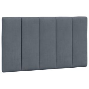 vidaXL Pernă tăblie de pat, Hanko, gri &icirc;nchis, 80 cm, catifea