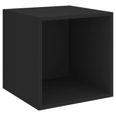 vidaXL Set de dulapuri TV, 2 piese, negru, lemn prelucrat