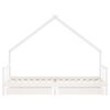 vidaXL Cadru pat copii cu sertare, alb, 80x200 cm, lemn masiv de pin
