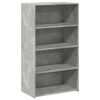 vidaXL Dulap &icirc;nalt, gri beton, 70x41x124 cm, lemn prelucrat