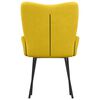 vidaXL Scaune de bucătărie, 2 buc., galben, catifea