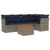 vidaXL Set canapele de grădină cu perne, 6 piese, gri, poliratan