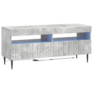 vidaXL Cabinet TV cu LED Gri Beton Lemn prelucrat