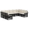 vidaXL Set de canapele pentru grădină 9 pcs Negru poliratan