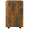 vidaXL Dulap lateral cu roți stejar afumat 33x38x60 cm lemn prelucrat