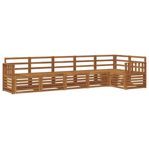 vidaXL Set canapea sectională 6 pcs natural Lemn Solid de Acacia