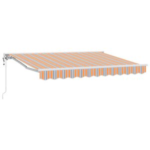 vidaXL Cortina Retractabilă Albastru și portocaliu 350 x 200 cm