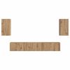 vidaXL Set comodă TV Pe perete 5 pcs Stejar Artizanal Lemn compozit