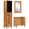 vidaXL Set dulap baie 3 buc. natural 38 x 33 x 160 cm