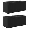 vidaXL Jardiniere grădină 2 ghivece 2 buc. negru 72x30x32 cm poliratan
