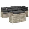vidaXL Set de canapele pentru grădină 7 buc. Gri deschis Rattan poli