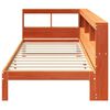 vidaXL Pat bibliotecă fără saltea maro ceruit 75x190 cm lemn masiv pin