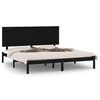 vidaXL Cadru de pat Super King, negru, 180x200 cm, lemn masiv
