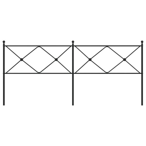 vidaXL Tăblie de pat de schimb metalică, negru, 200 cm