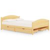 vidaXL Cadru de pat cu 4 sertare, 160 x 200 cm, lemn masiv de pin