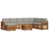 vidaXL Set de canapele de exterior 9 buc. Gri natural și deschis