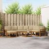 vidaXL Set de canapele de exterior cu pernă 9 pcs Natural și Bej