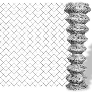 vidaXL Gard de legătură din plasă, argintiu, 25 x 1 m, oțel galvanizat