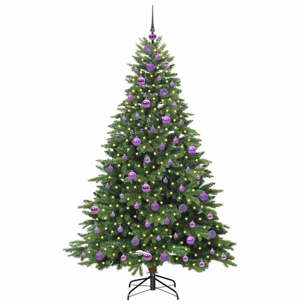 vidaXL Brad de Crăciun artificial cu 300 LED Verde 180 cm PE și PVC