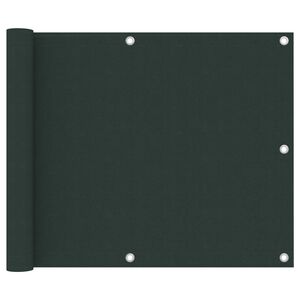 vidaXL Paravan de balcon, verde &icirc;nchis, 75x300 cm, țesătură oxford