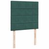 vidaXL Pat box spring cu saltea, verde &icirc;nchis, 90x200 cm, catifea
