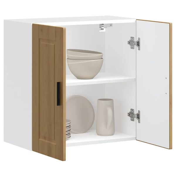 vidaXL Dulap de bucătărie &bdquo;Porto&rdquo; din lemn de stejar artizanal