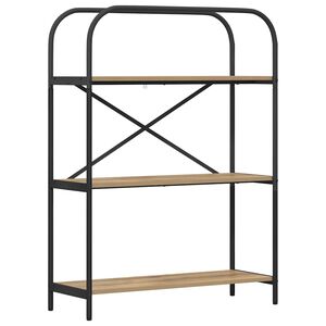 vidaXL Raft pentru cărți 3 niveluri 80 x 30 x 109 cm Lemn prelucrat