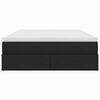 vidaXL Pat cu saltea și spațiu de depozitare Negru 140 x 200 cm