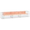 vidaXL Bancă de grădină tip gabion,347x71x65,5 cm, lemn masiv Douglas