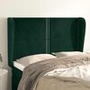 vidaXL Tăblie pat cu aripioare verde &icirc;nchis 147x23x118/128 cm catifea