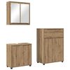 vidaXL Set de mobilier pentru baie cu sertar 3 pcs Stejar Artizanal
