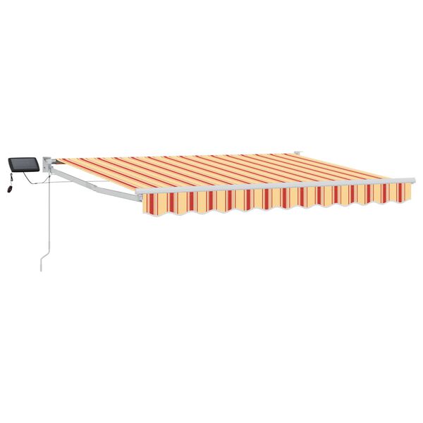 vidaXL Marchiză retractabilă manuală cu led-uri Multicolour 3,5 x 2 m