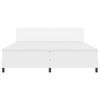 vidaXL Pat cu arcuri cu saltea Alb 200 x 200 cm Piele artificială