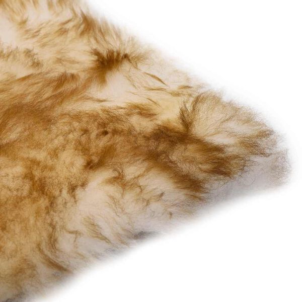 vidaXL Pernuțe scaun 2 buc, maro melanj 40x40 cm, piele oaie naturală