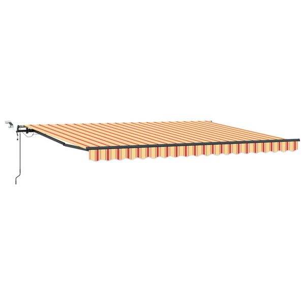 vidaXL Cortina Retractabilă galben și portocaliu 450 × 350 cm țesătură
