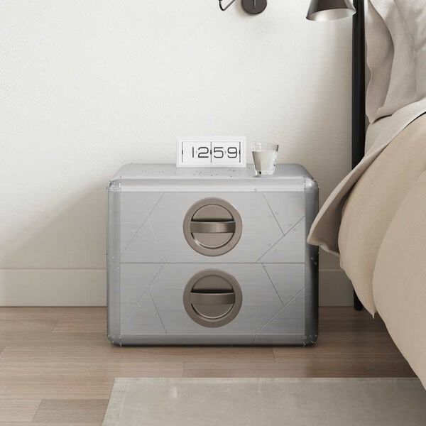 vidaXL Masă capăt Aviator cu 2 sertare, stil vintage aeronavă Airman