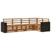 vidaXL Set de canapele de exterior 5 buc. natural Poliester