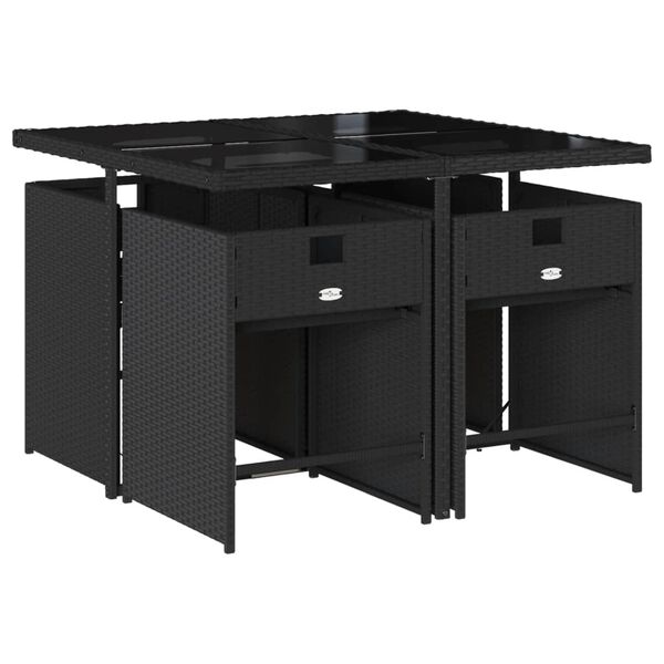 vidaXL Set mobilier de grădină cu perne, 5 piese, bej, poliratan