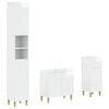 vidaXL Set de cabinet pentru baie cu 3 piese DELFT Alb foarte lucios