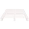 vidaXL Pat din paleți Single, alb, 90x190 cm, lemn masiv de pin
