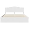 vidaXL Cadru de pat cu headboard Alb 200 x 200 cm Lemn de pin masiv